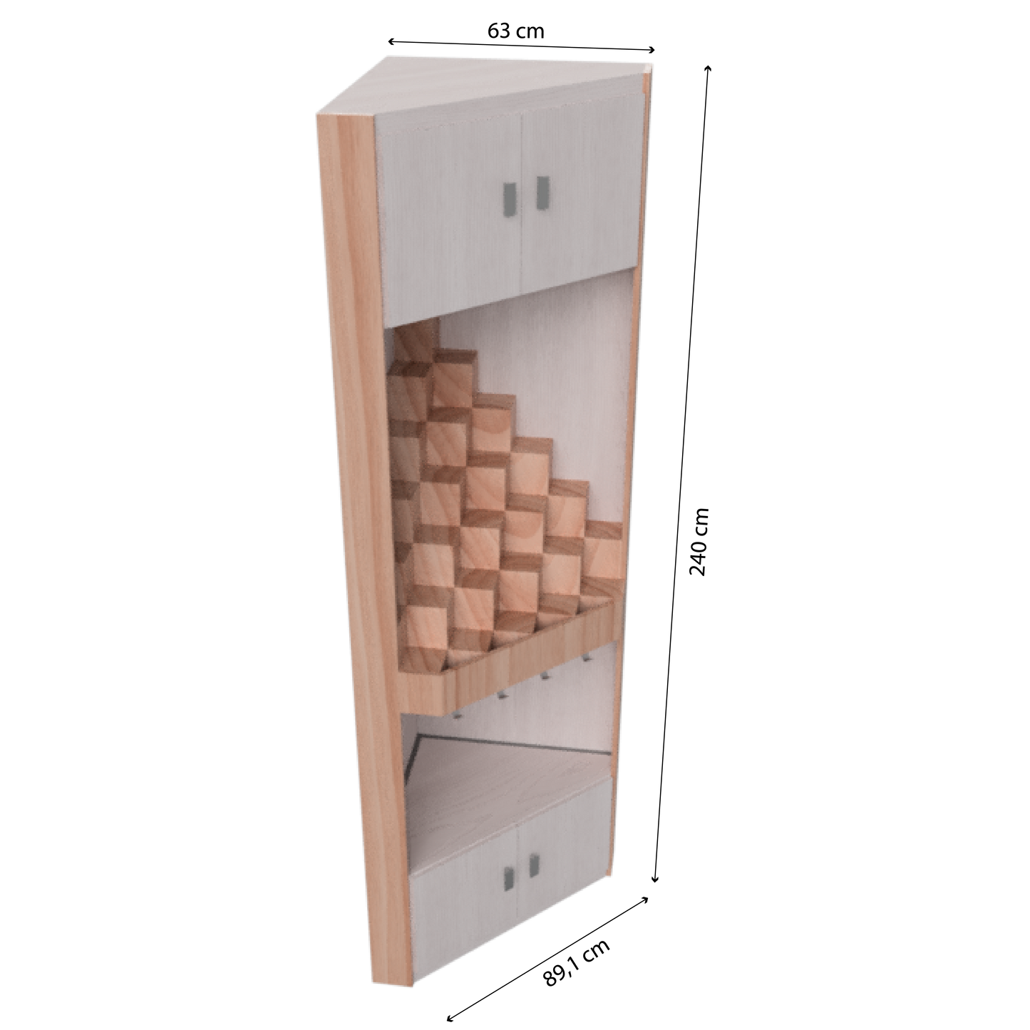 Mueble esquinero para colecciones