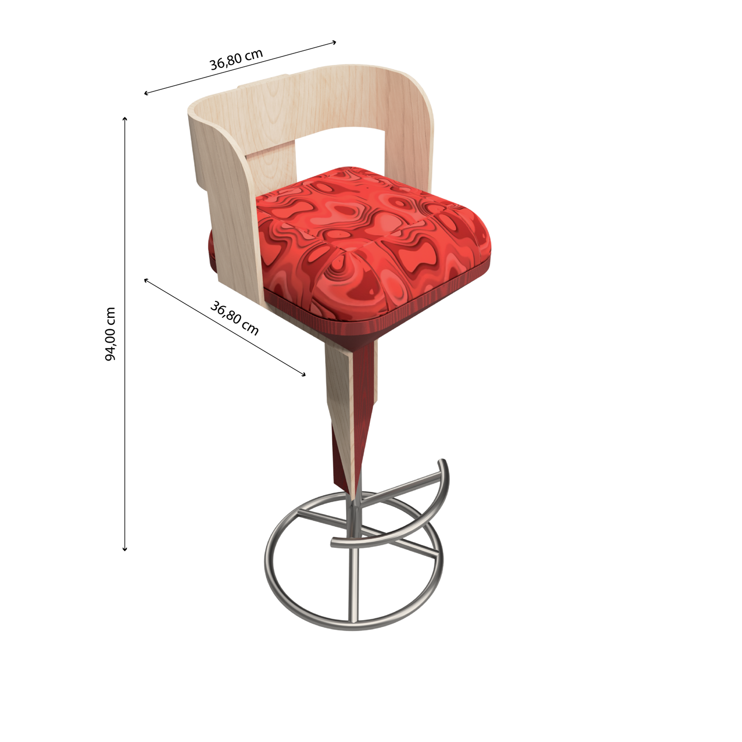 Silla de ¨minibar grande de bandas¨