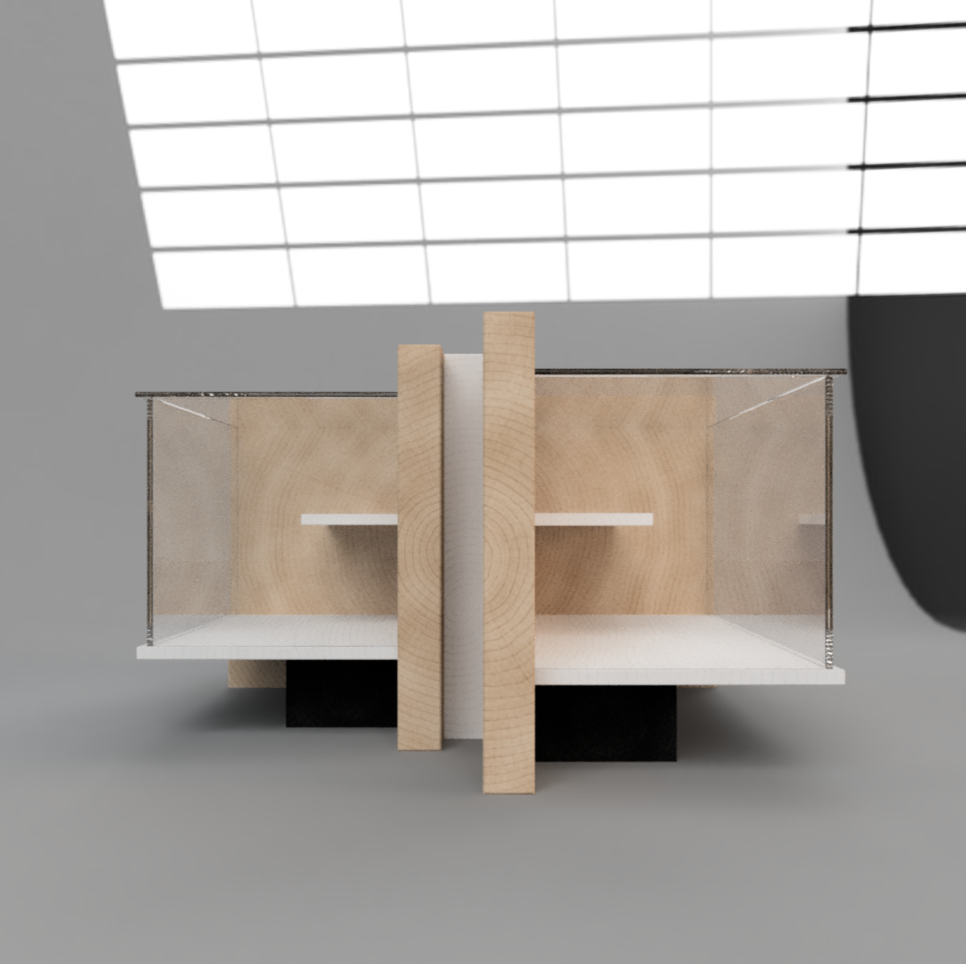 Mesa de centro exhibidor