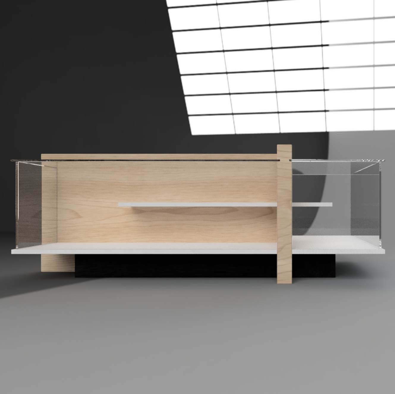 Mesa de centro exhibidor