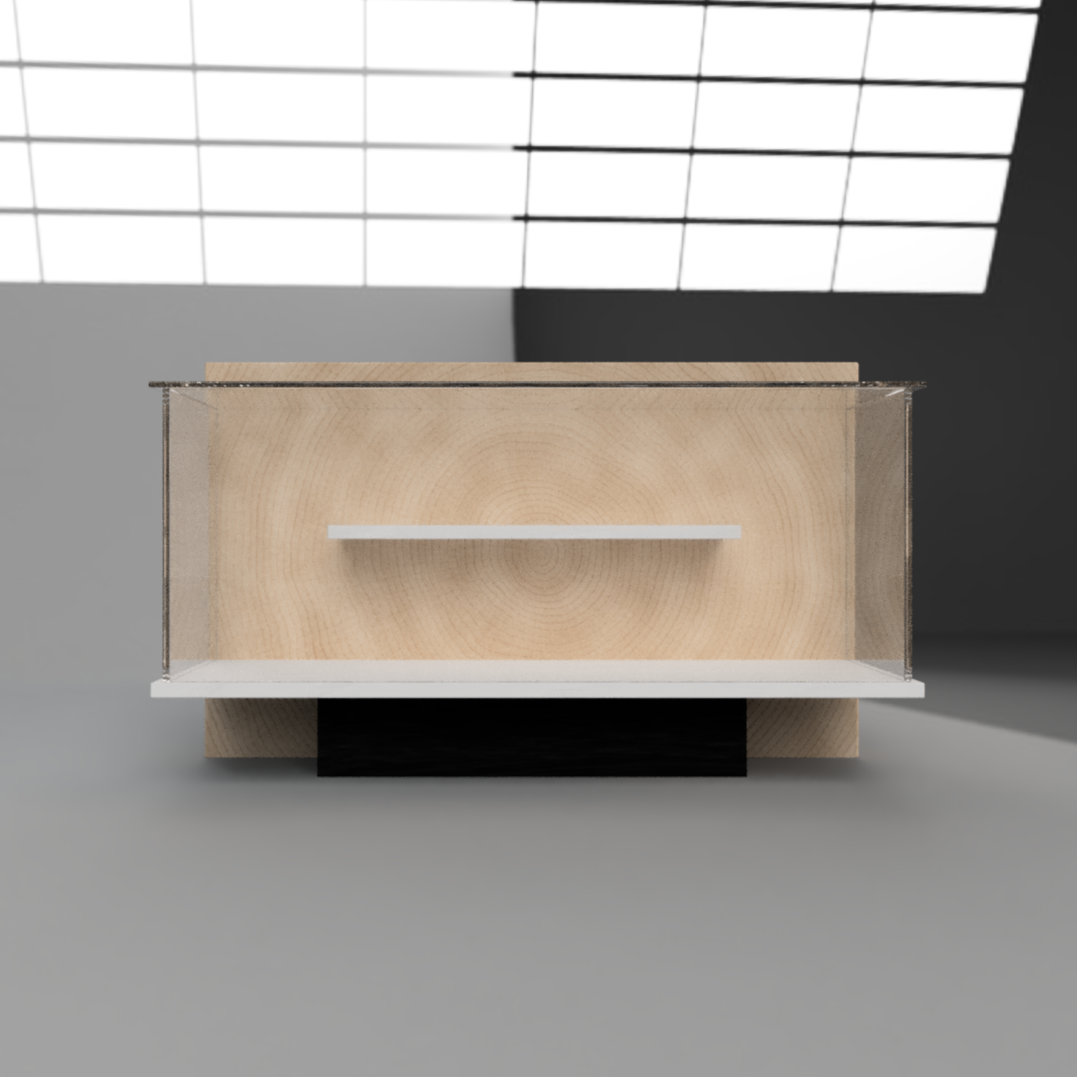 Mesa de centro exhibidor