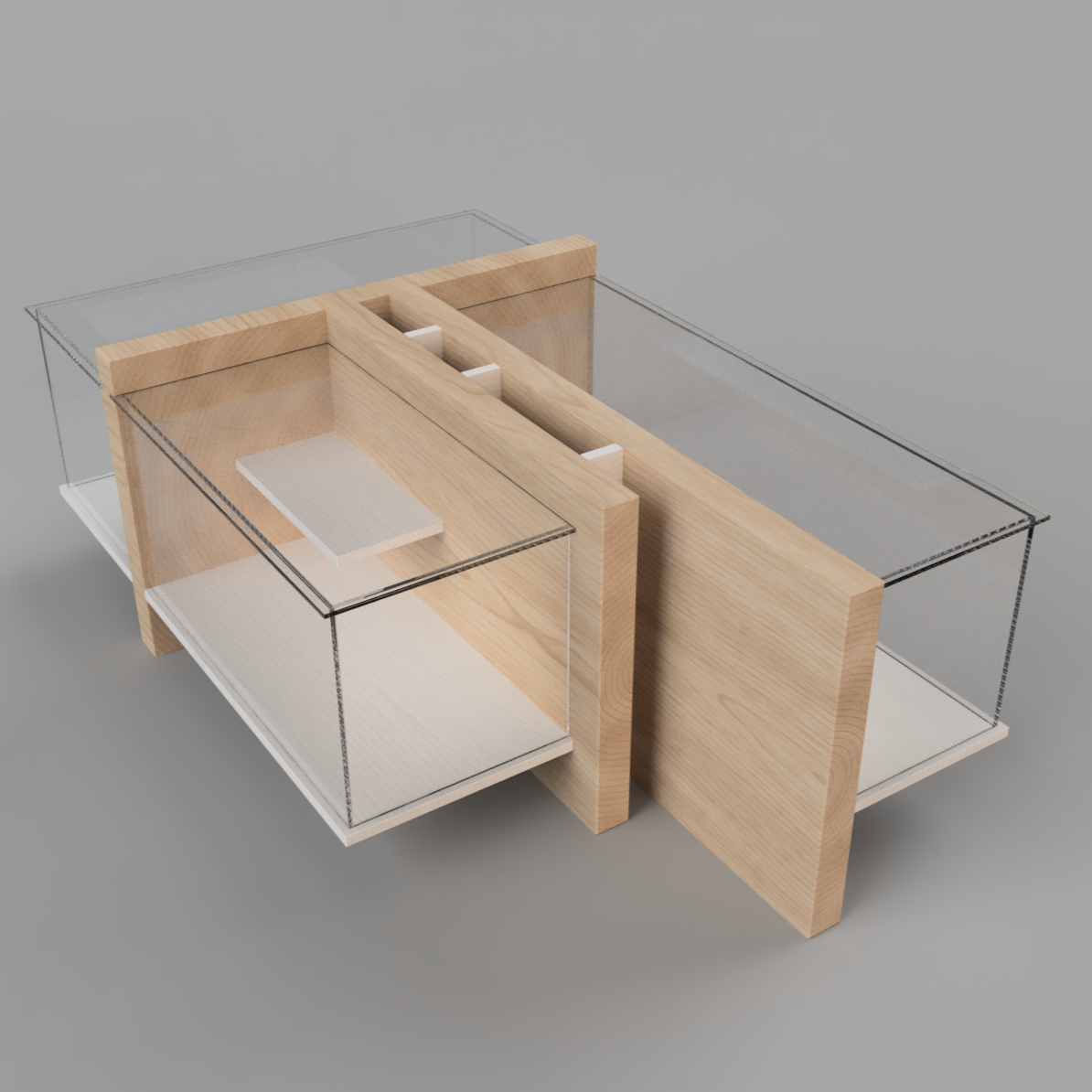 Mesa de centro exhibidor