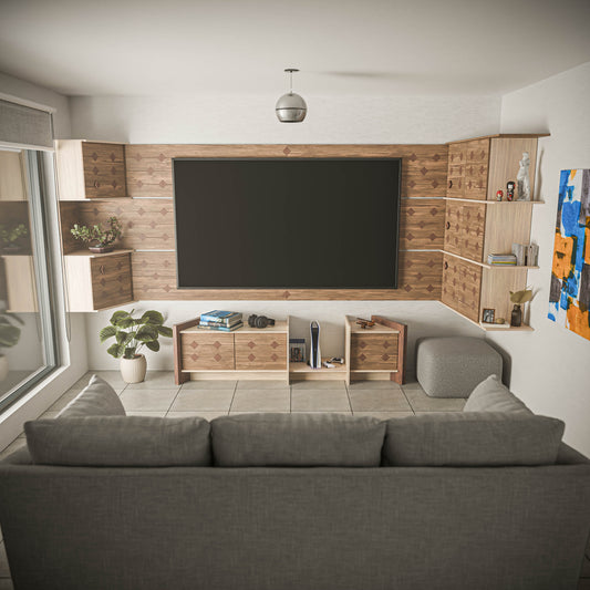 Mueble bajo sala de tv (no incluye mueble de pared)