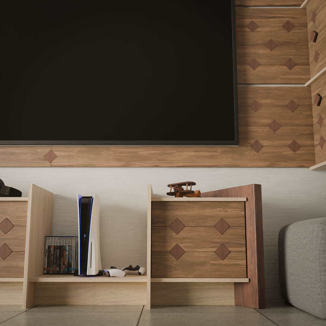 Mueble bajo sala de tv (no incluye mueble de pared)