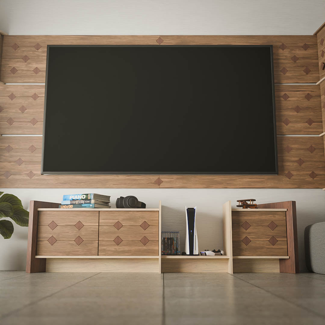 Mueble bajo sala de tv (no incluye mueble de pared)