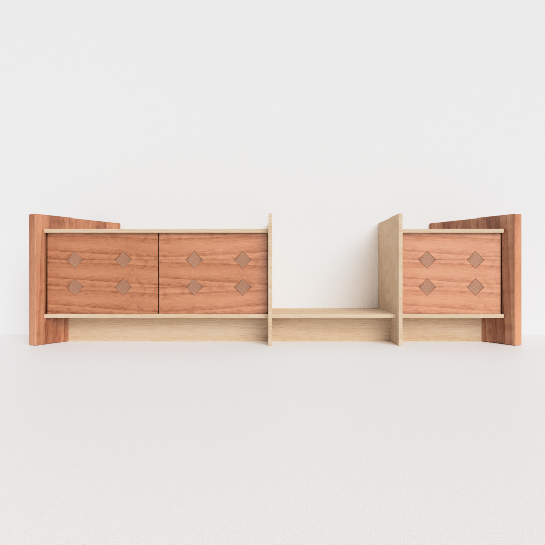 Mueble bajo sala de tv (no incluye mueble de pared)