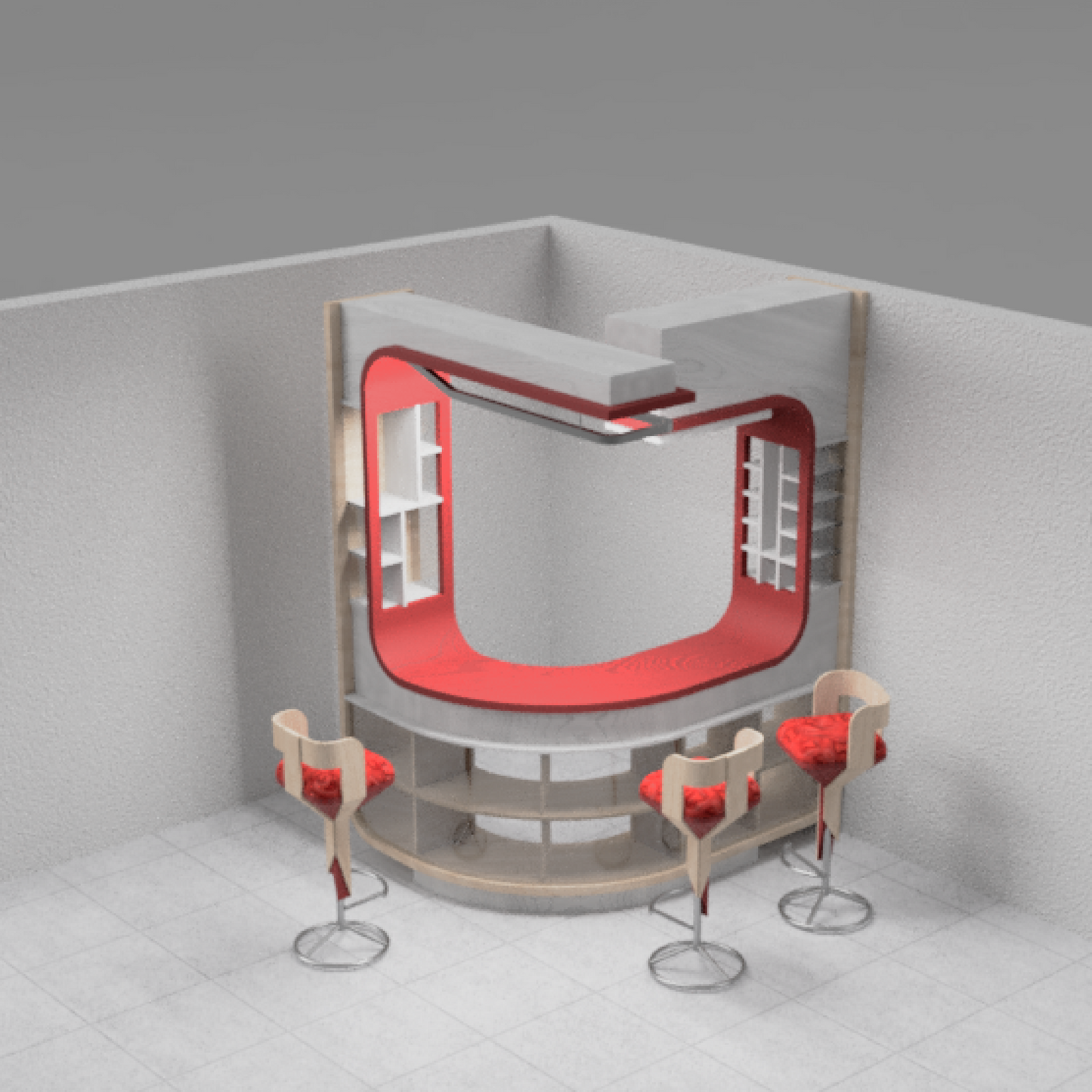 Silla de ¨minibar grande de bandas¨
