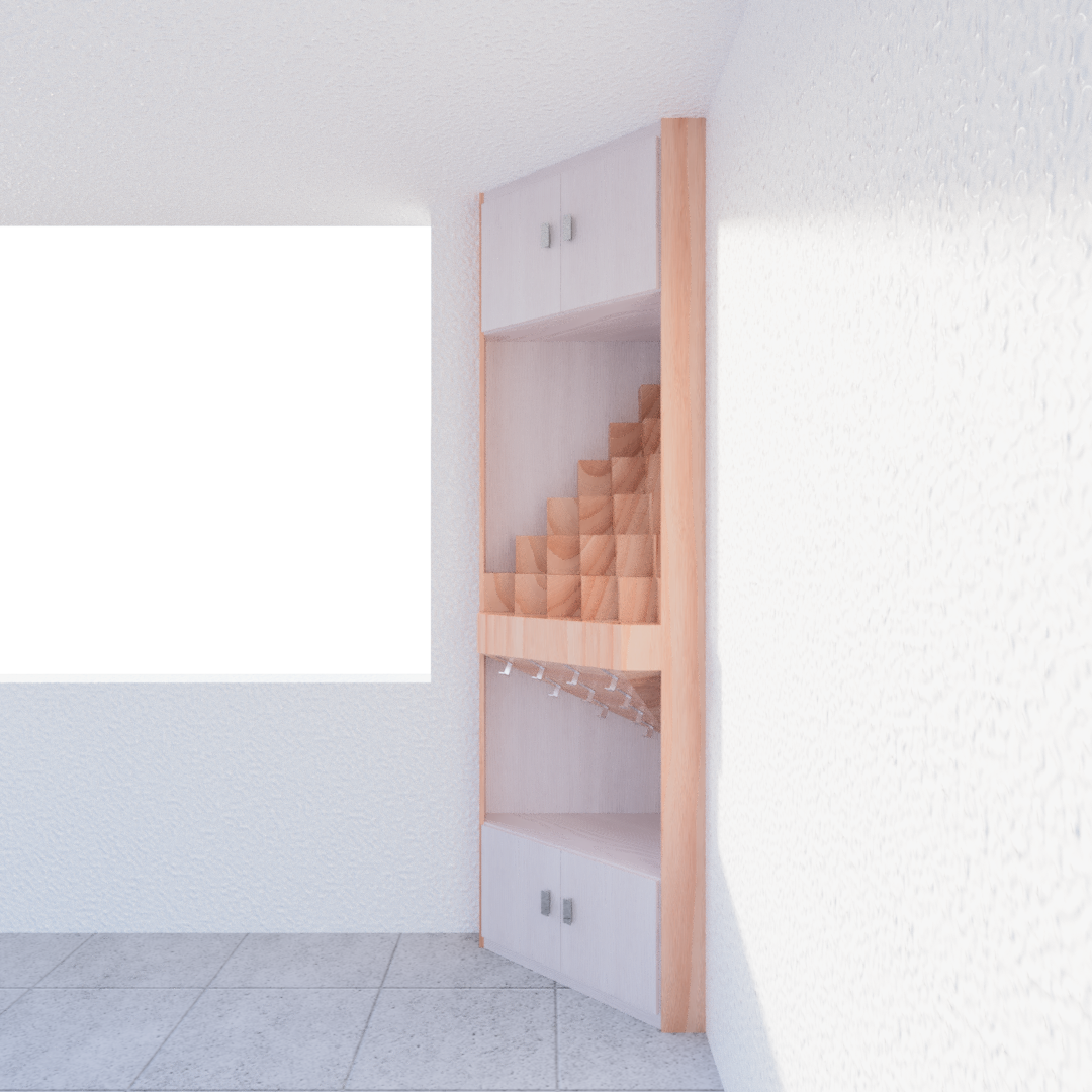 Mueble esquinero para colecciones