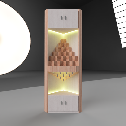 Mueble esquinero para colecciones