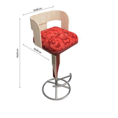 Silla de ¨minibar grande de bandas¨
