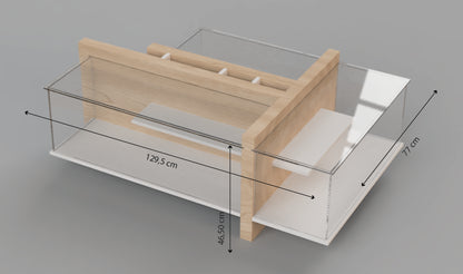 Mesa de centro exhibidor