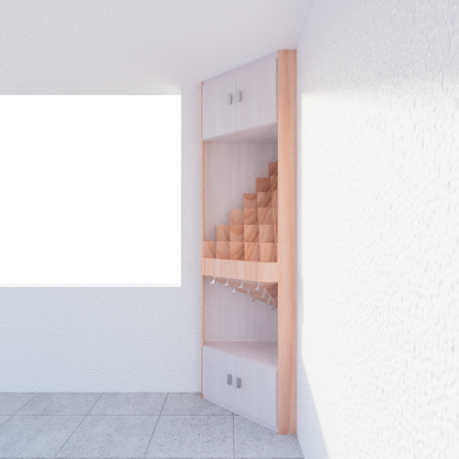 Mueble esquinero para colecciones