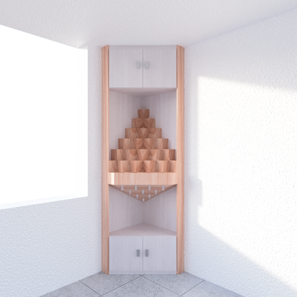 Mueble esquinero para colecciones