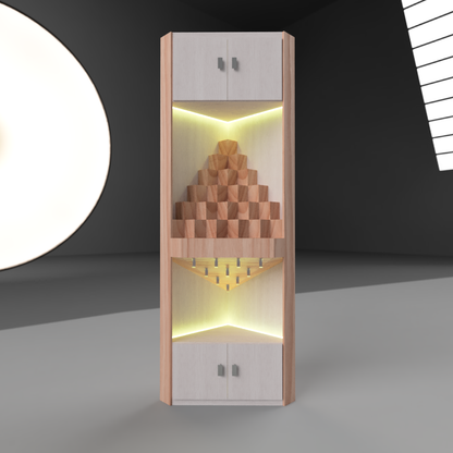 Mueble esquinero para colecciones